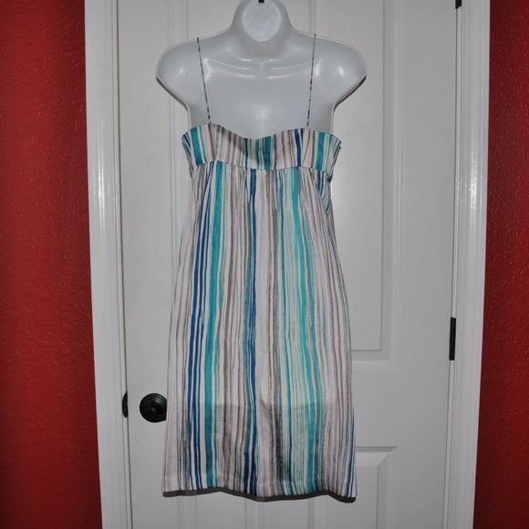 ANN TAYLOR LOFT Striped Empire Waist Slip Dress - Picture 4 of 7